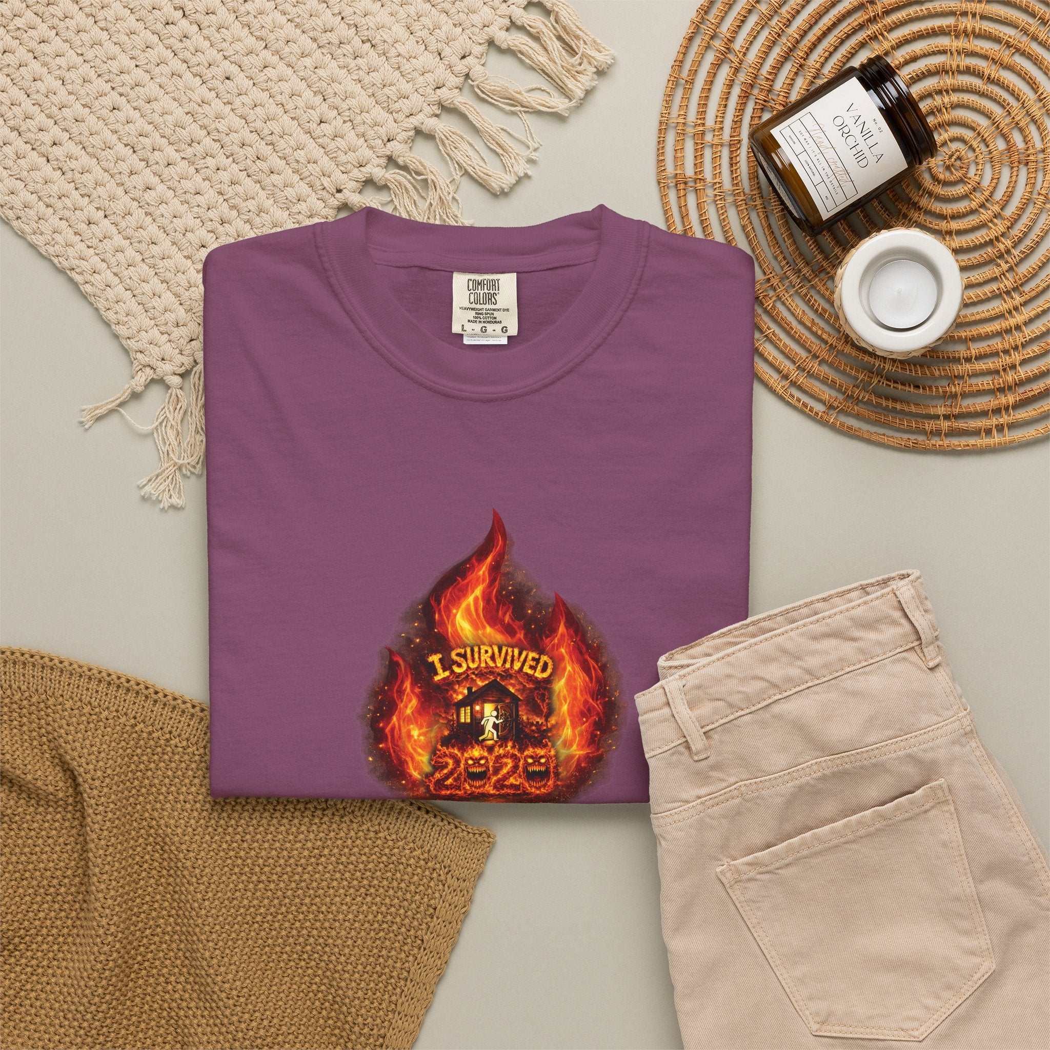 I Survived 2020 — WILDFIRES S2:E4: Director's Cut "Western U.S. Wildfire Season" Memorial Unisex Garment-Dyed T-shirt