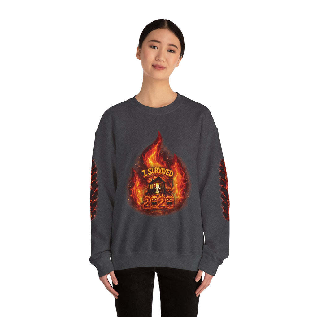 I Survived 2020 — Director's Cut S2:E2 "The Bobcat Fire" | Wildfire Edition Memorial Unisex Heavy Blend™ Crewneck Sweatshirt