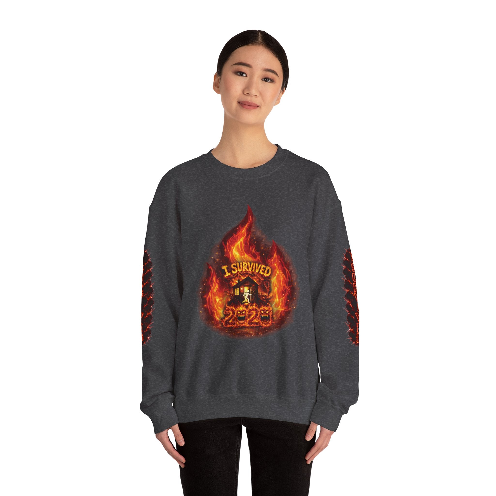 I Survived 2020 — Director's Cut S2:E2 "The Bobcat Fire" | Wildfire Edition Memorial Unisex Heavy Blend™ Crewneck Sweatshirt