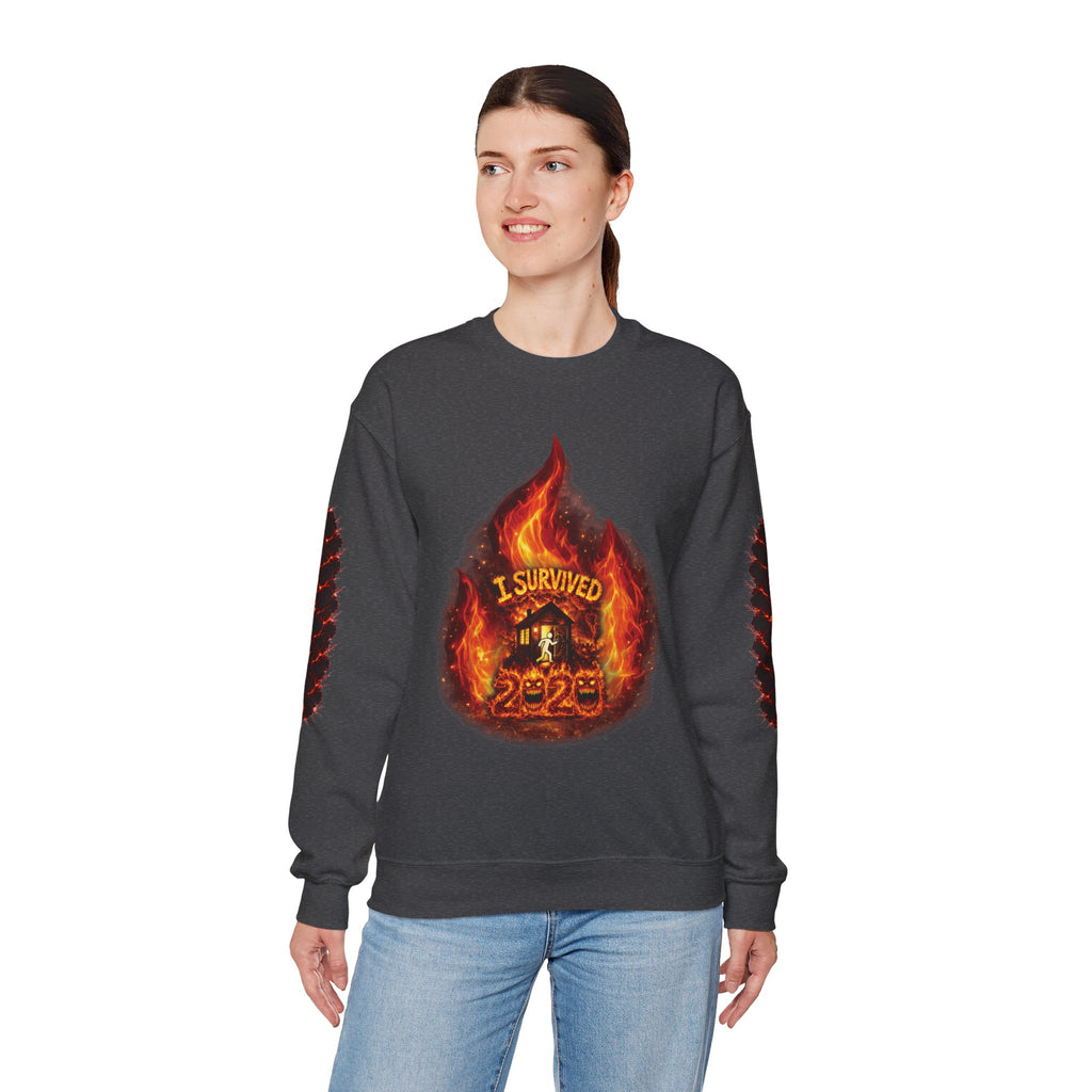 I Survived 2020 — Director's Cut S2:E1 "Berry Creek" | Wildfire Edition Memorial Unisex Heavy Blend™ Crewneck Sweatshirt